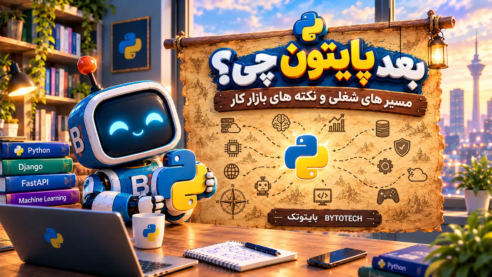 بعد پایتون چی بخونم؟ نقشه راه کامل مسیرهای شغلی Python